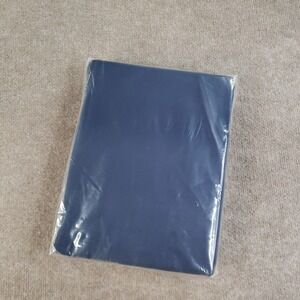 The Company Store‎ Flannel Flat Sheet Twin Deep Navy 5oz Solid Cotton 66x96in